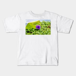 Tropical Purple Flower Kids T-Shirt